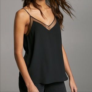 COPY - Aritzia Babaton Black Camisole With Mesh Detail